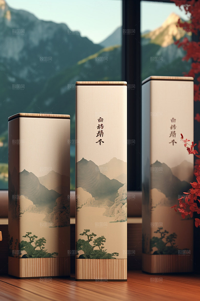 茶叶包装包装设计传统模型