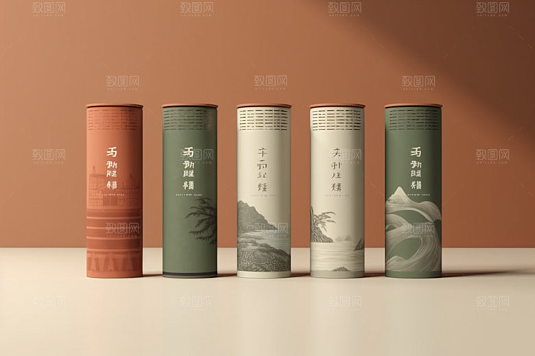 茶叶包装中国风中式模型