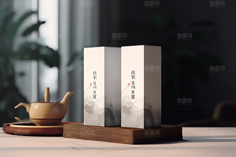 茶叶包装包装设计中国风模型