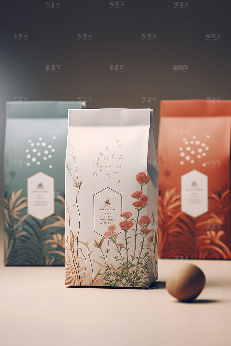 茶叶包装中国风立体模型