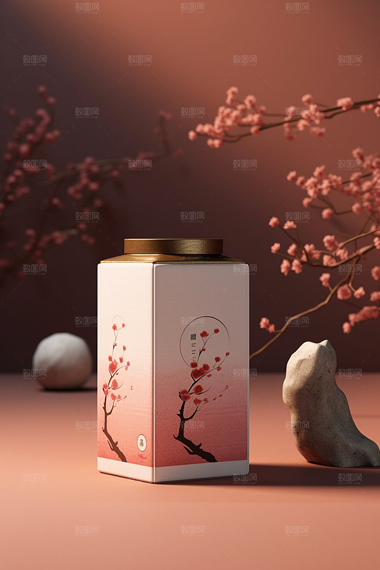 茶叶包装中国风包装设计模型