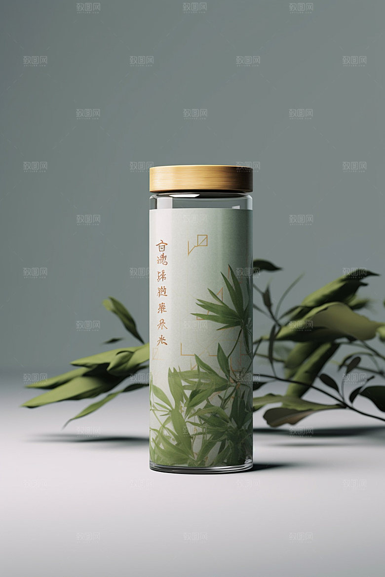 茶叶包装传统茶叶罐模型