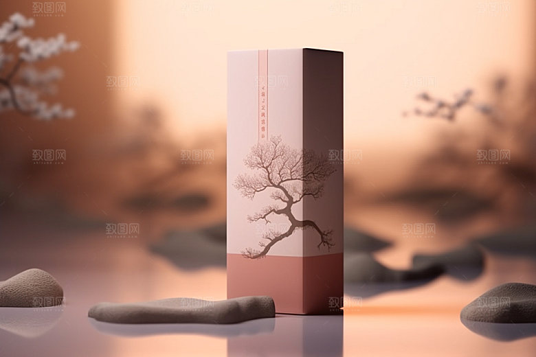 茶叶包装立体中式模型