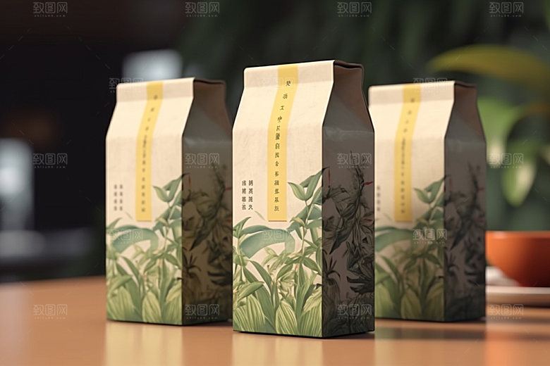 茶叶包装传统中式模型