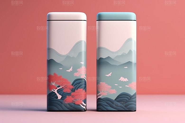 茶叶包装包装设计中式模型