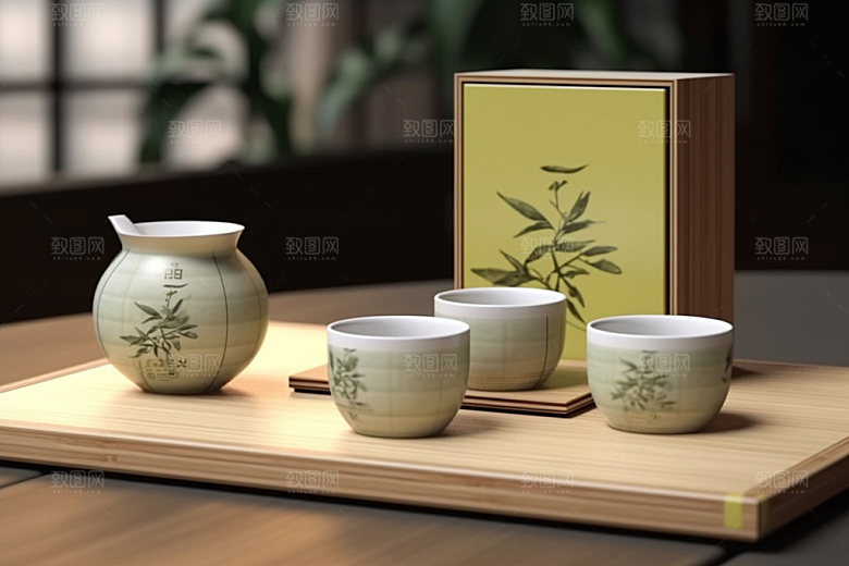茶叶包装3D传统模型