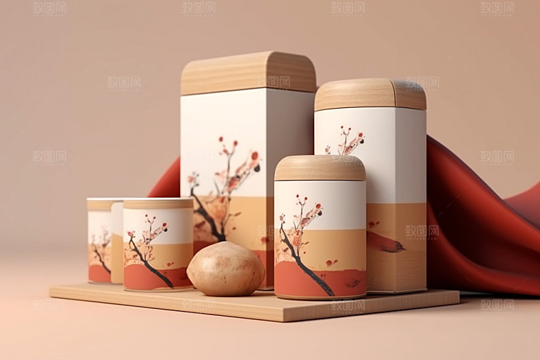 茶叶包装中国风3D模型