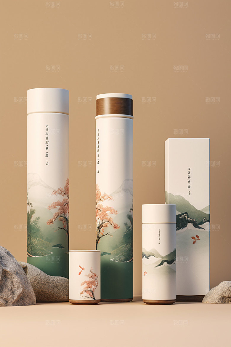茶叶包装茶叶罐传统模型