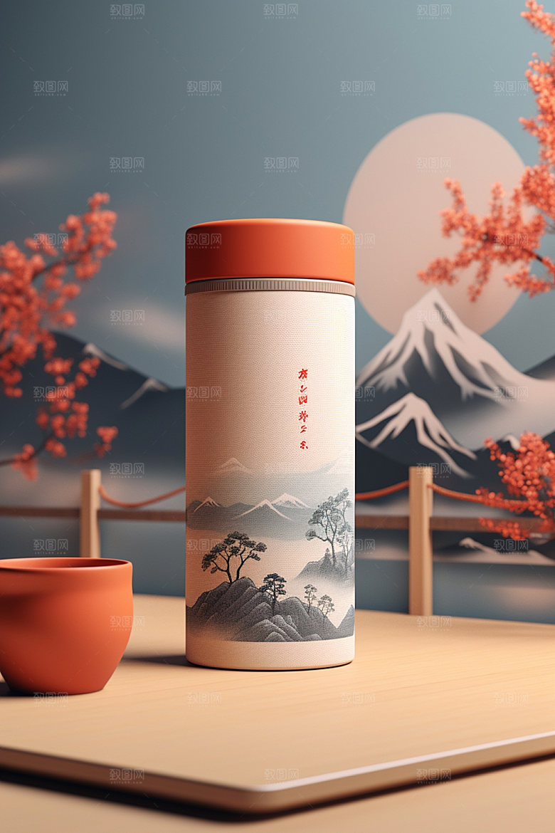 茶叶包装茶叶罐传统模型