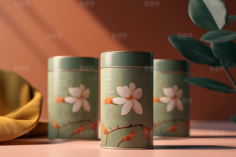 茶叶包装茶叶罐立体模型