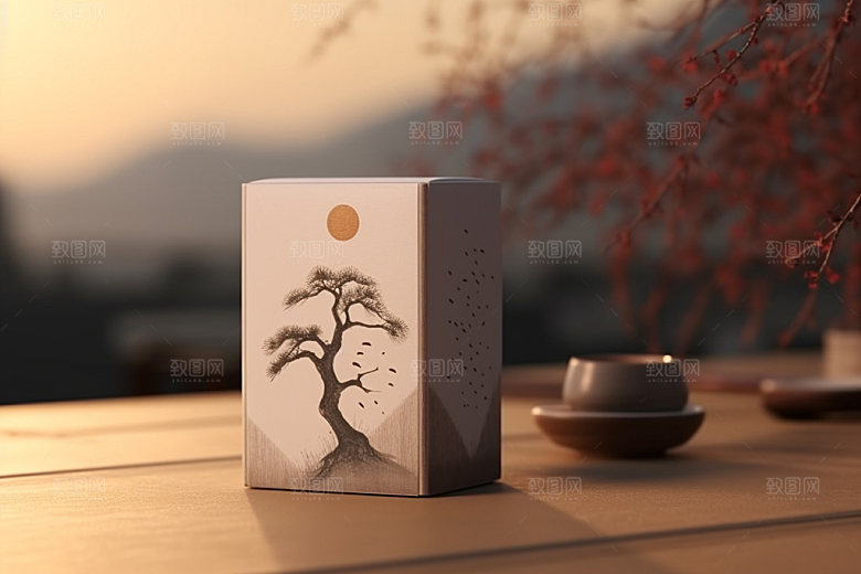 茶叶包装传统中国风模型