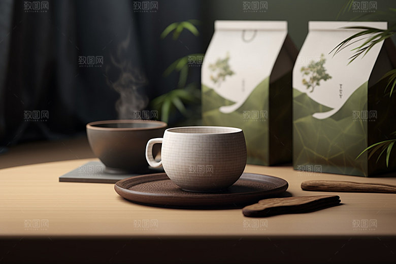 茶叶包装中国风中式模型