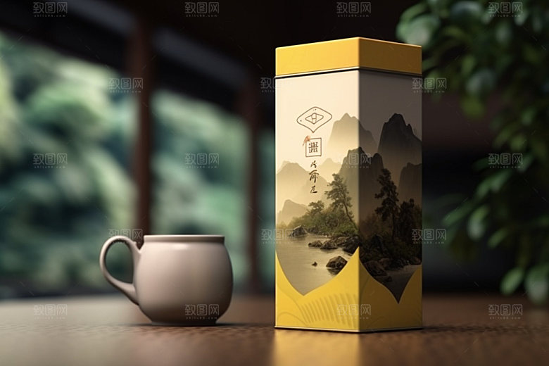 茶叶包装3D中式模型