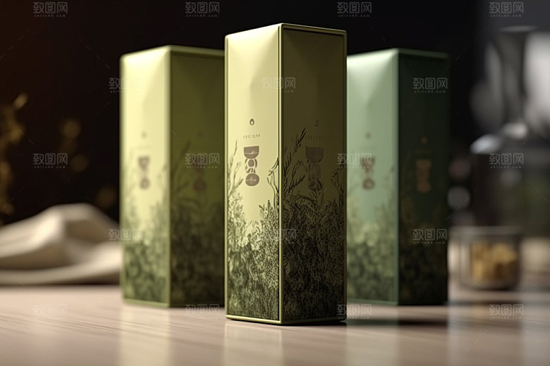 茶叶包装传统中国风模型