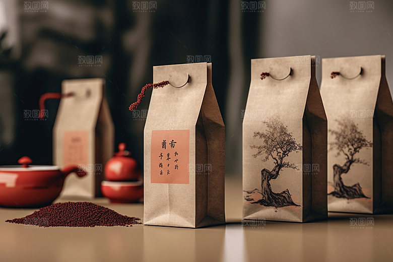 茶叶包装包装设计中式模型