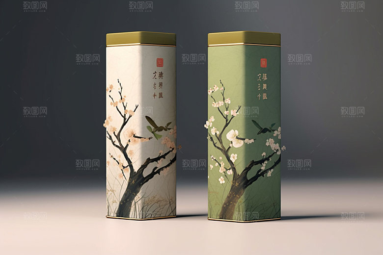 茶叶包装茶叶罐传统模型