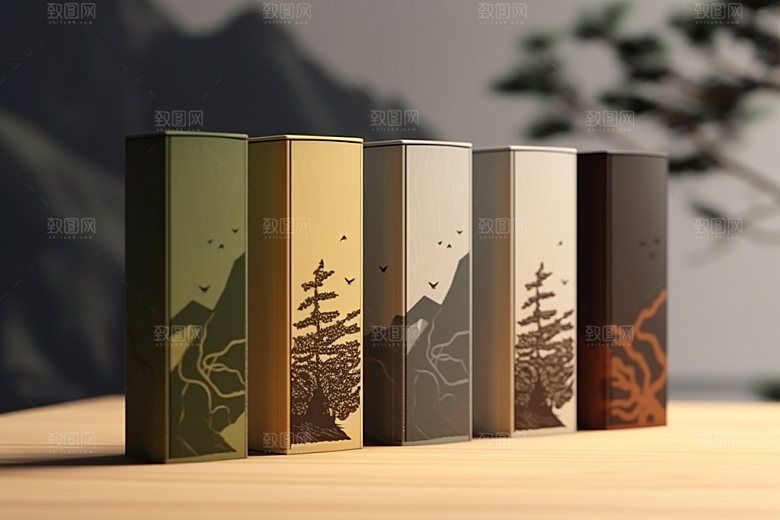 茶叶包装传统立体模型