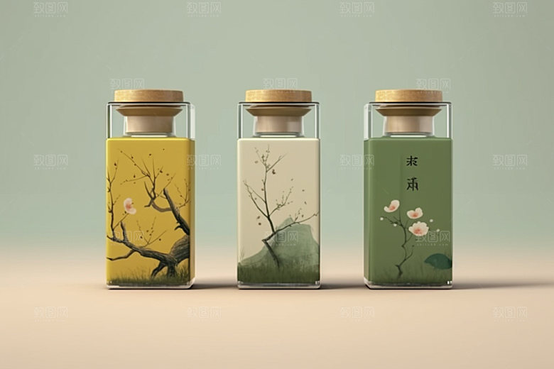 茶叶包装中国风中式模型