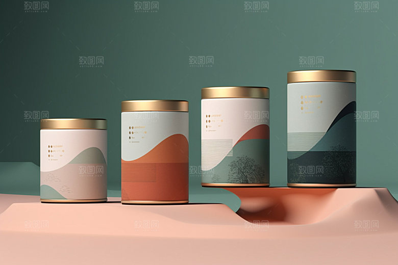 茶叶包装包装设计茶叶罐模型