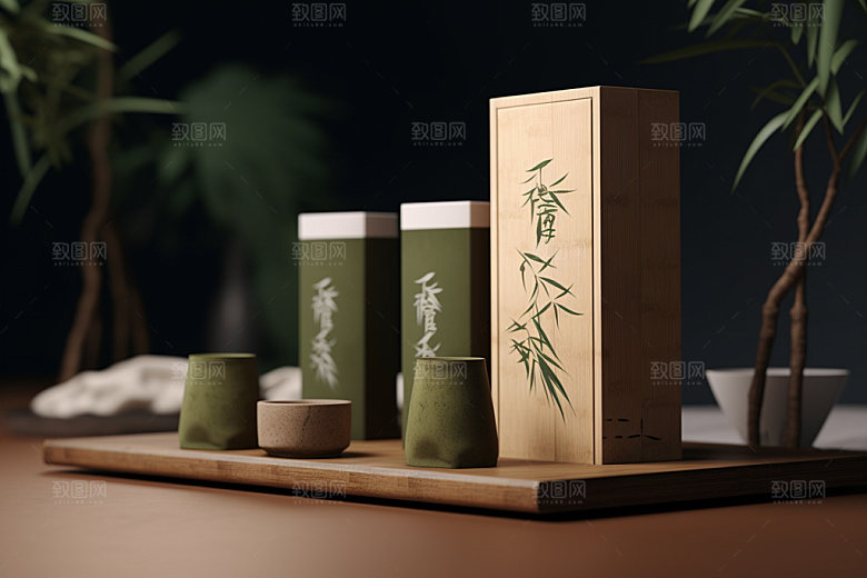 茶叶包装中国风包装设计模型