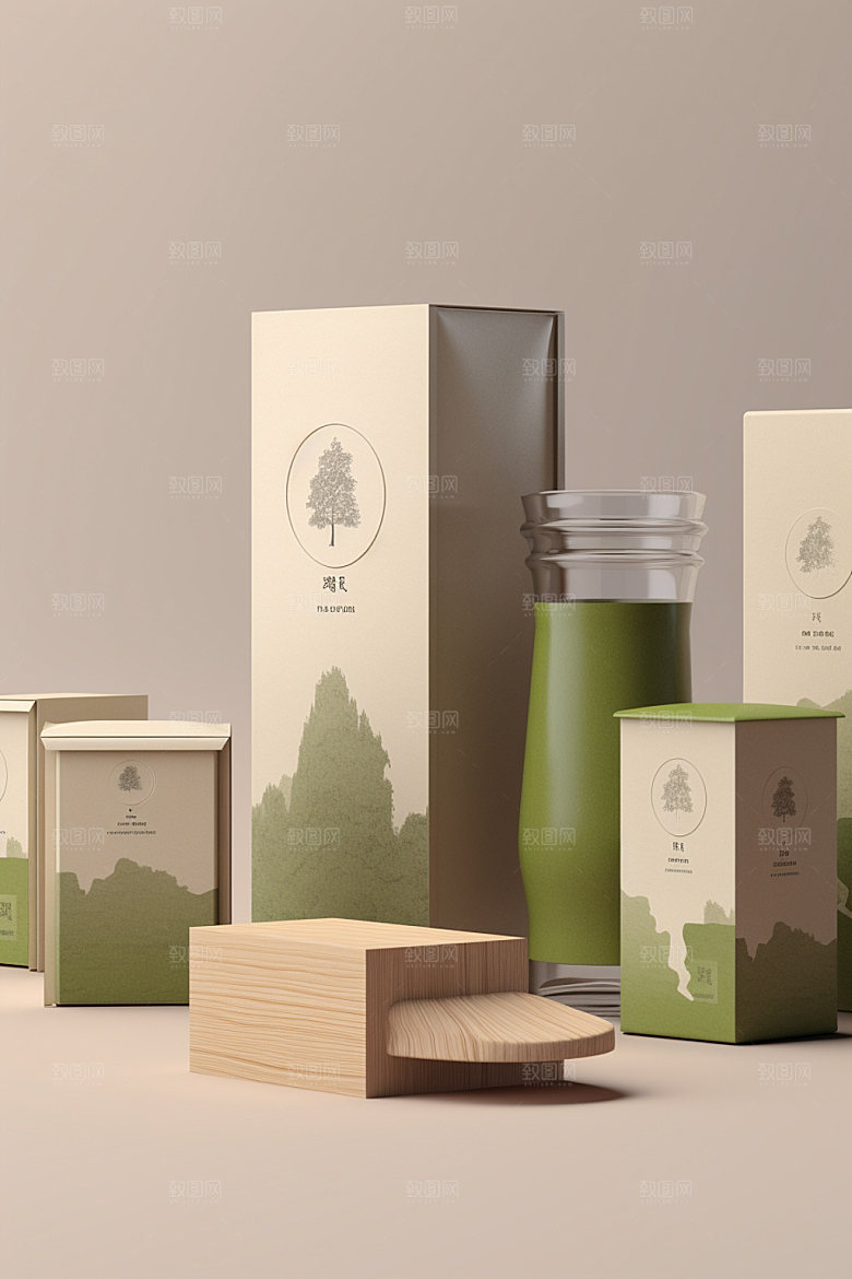 茶叶包装立体传统模型