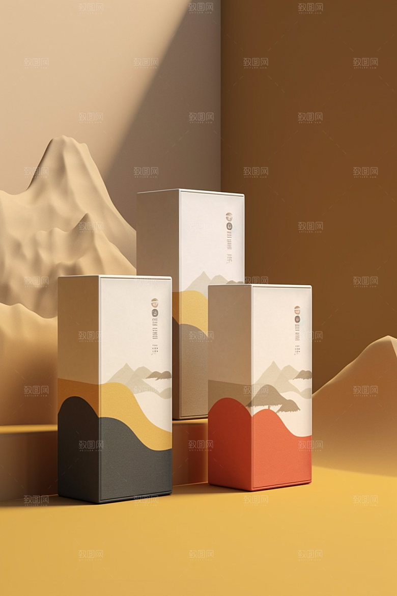 茶叶包装中国风中式模型