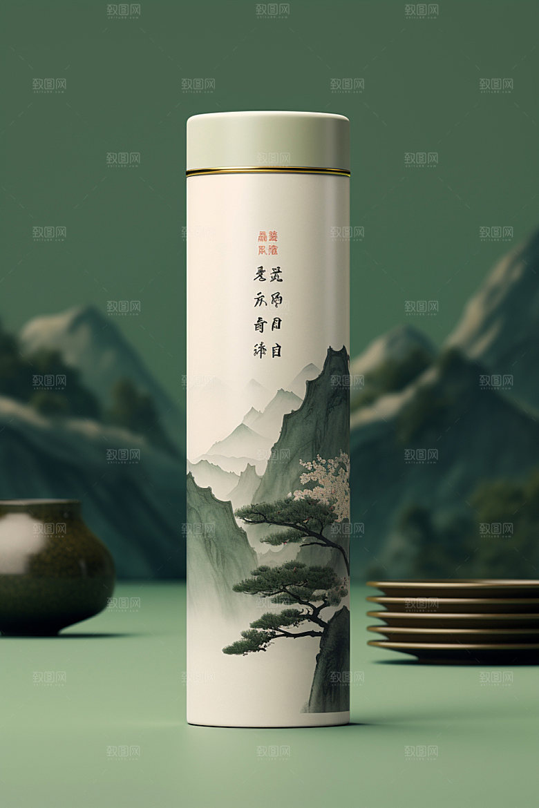 茶叶包装3D传统模型