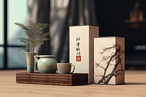 茶叶包装3D中式模型