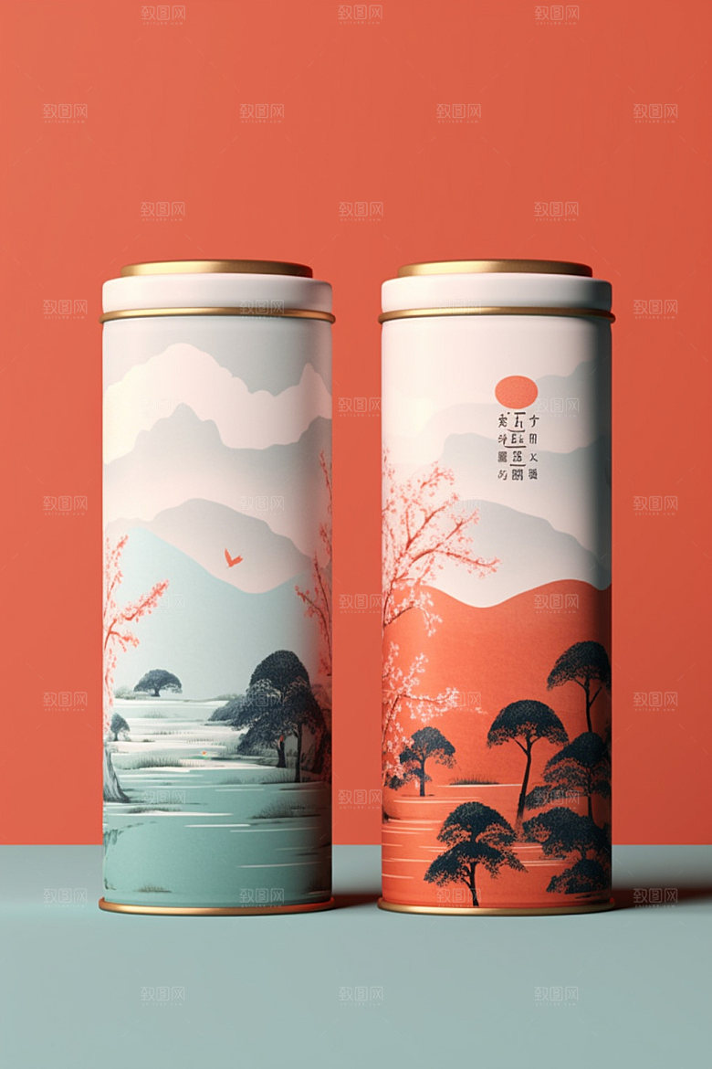 茶叶包装立体传统模型