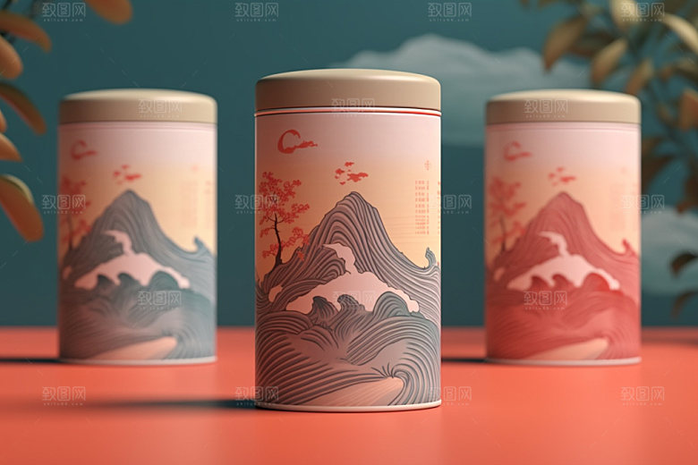 茶叶包装传统3D模型