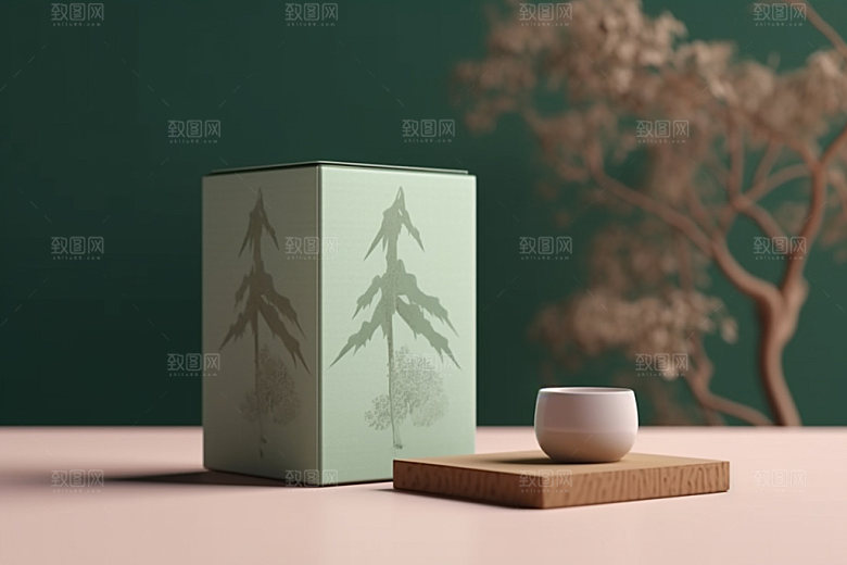 茶叶包装包装设计中国风模型
