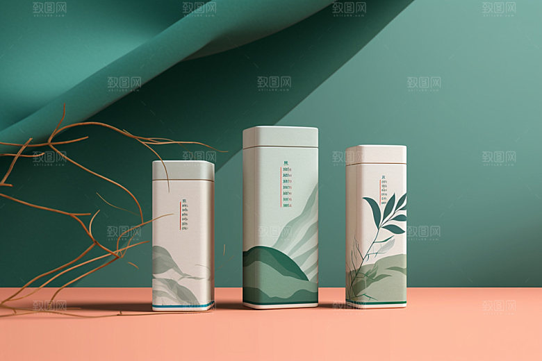 茶叶包装立体中国风模型
