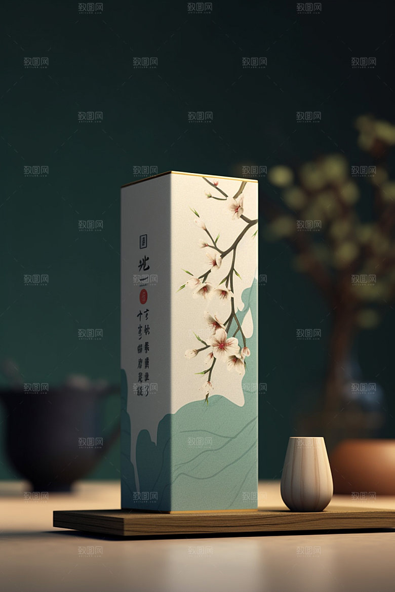茶叶包装中式中国风模型