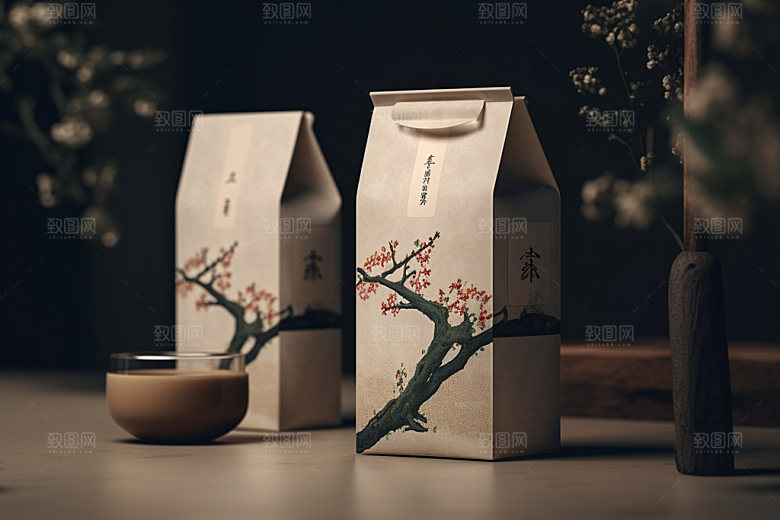 茶叶包装中国风传统模型