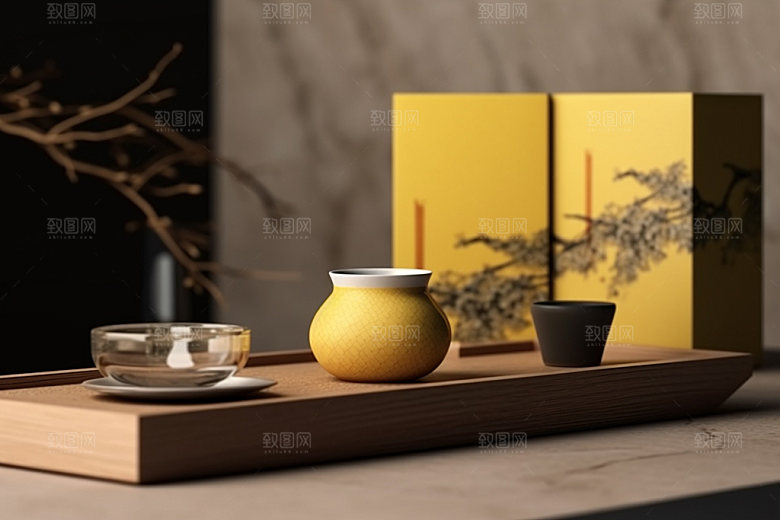 茶叶包装传统中国风模型