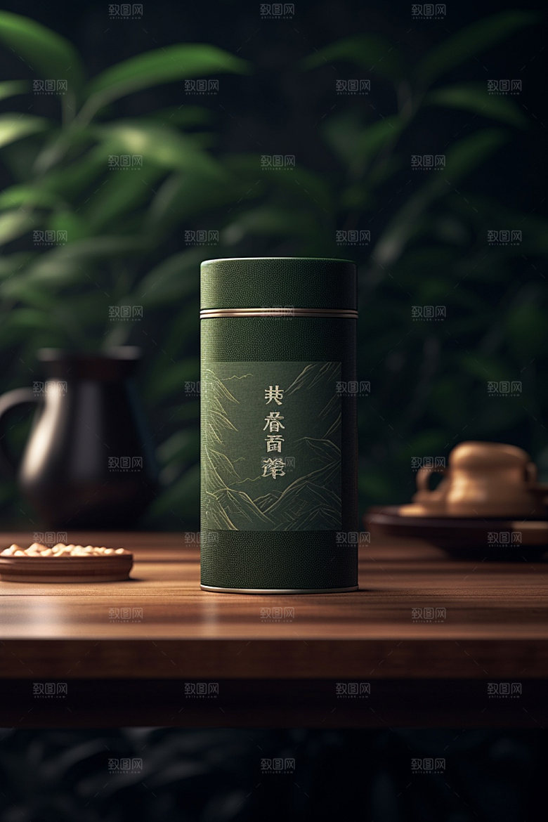 茶叶包装立体茶叶罐模型