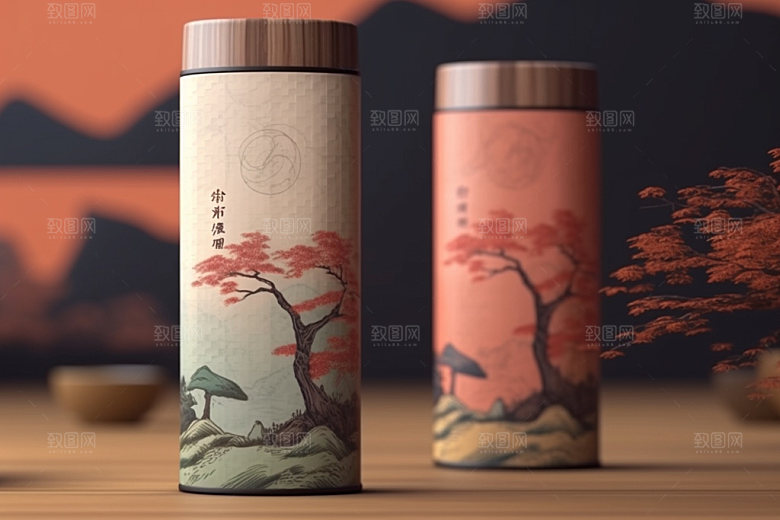 茶叶包装中式立体模型