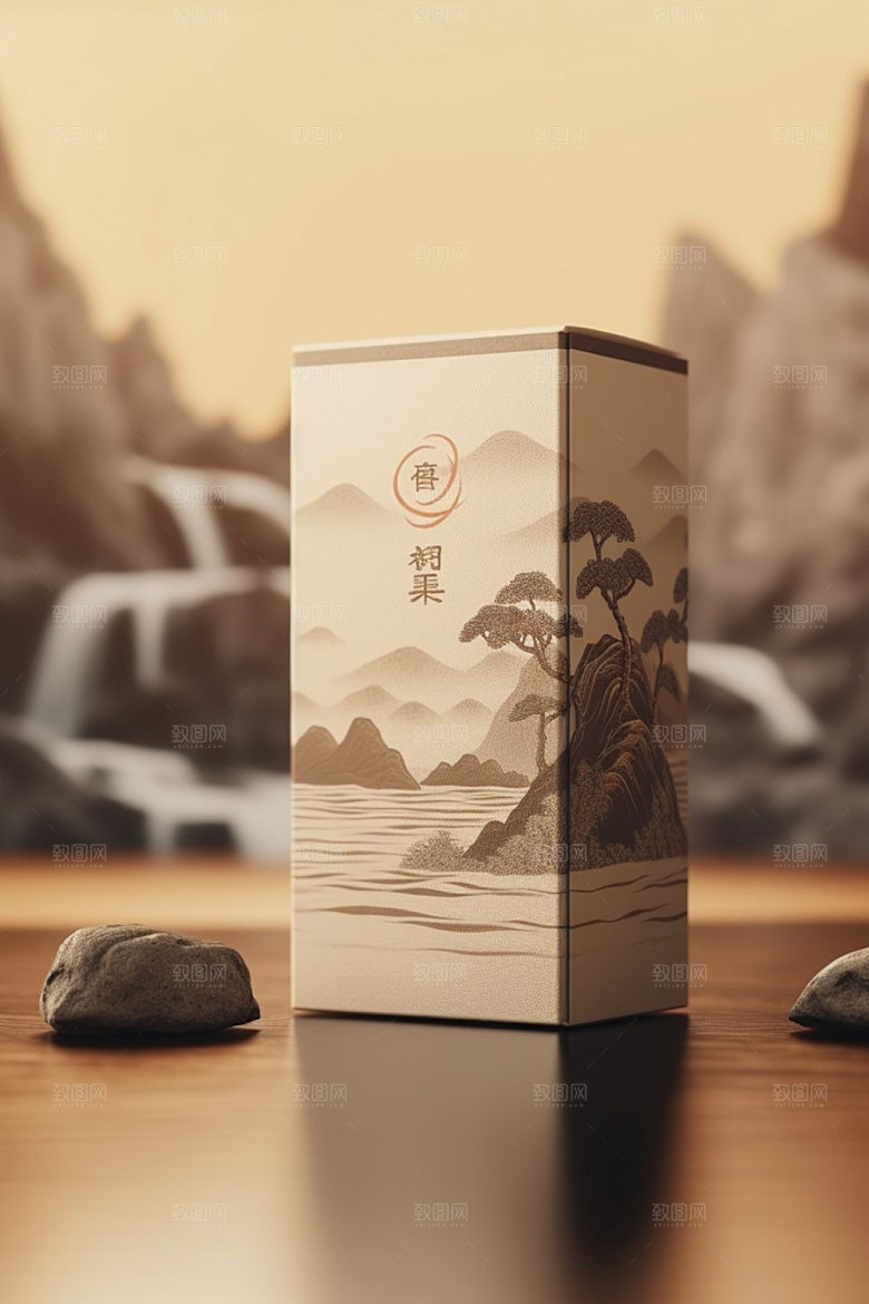 茶叶包装茶叶罐立体模型