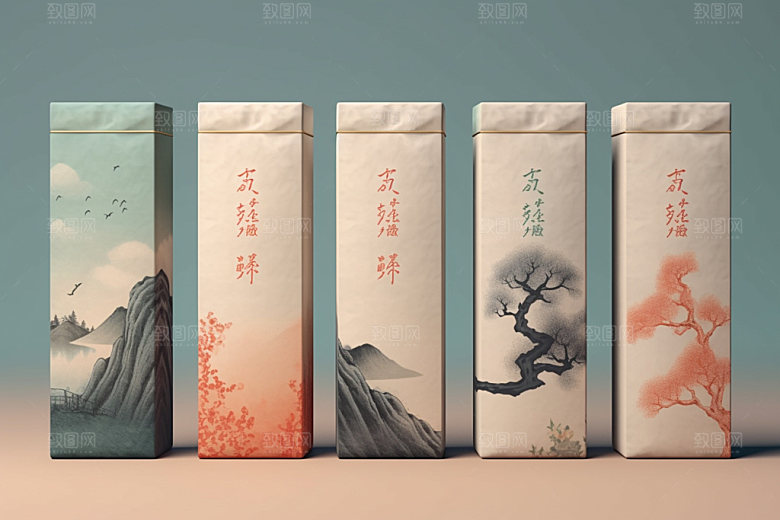 茶叶包装3D中国风模型