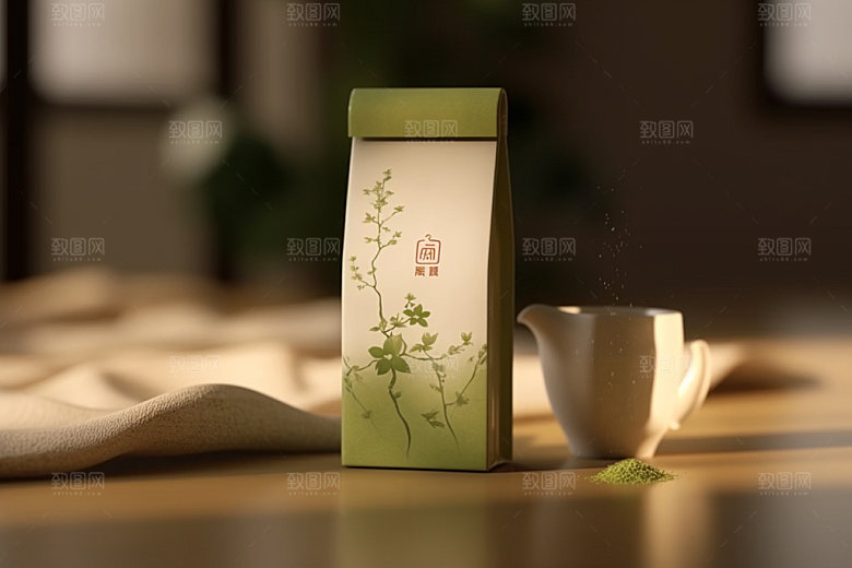 茶叶包装茶叶罐立体模型