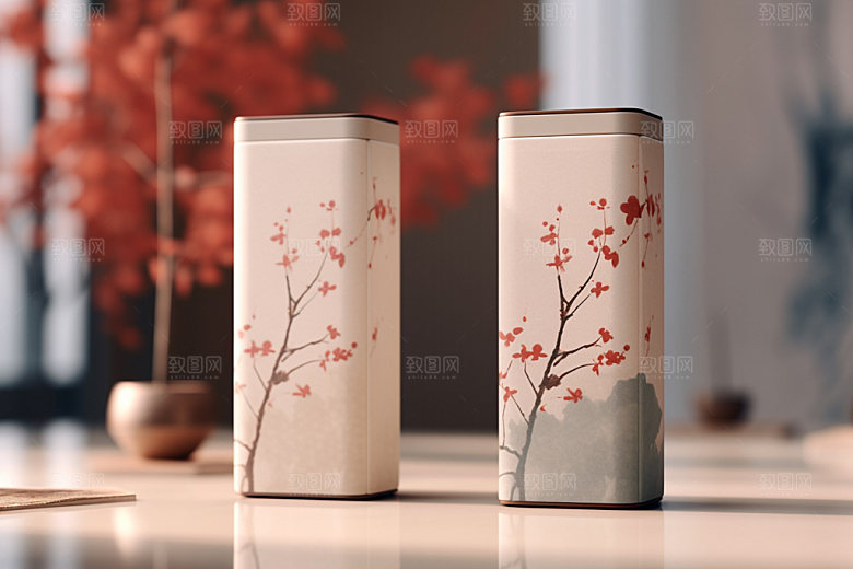 茶叶包装中式立体模型