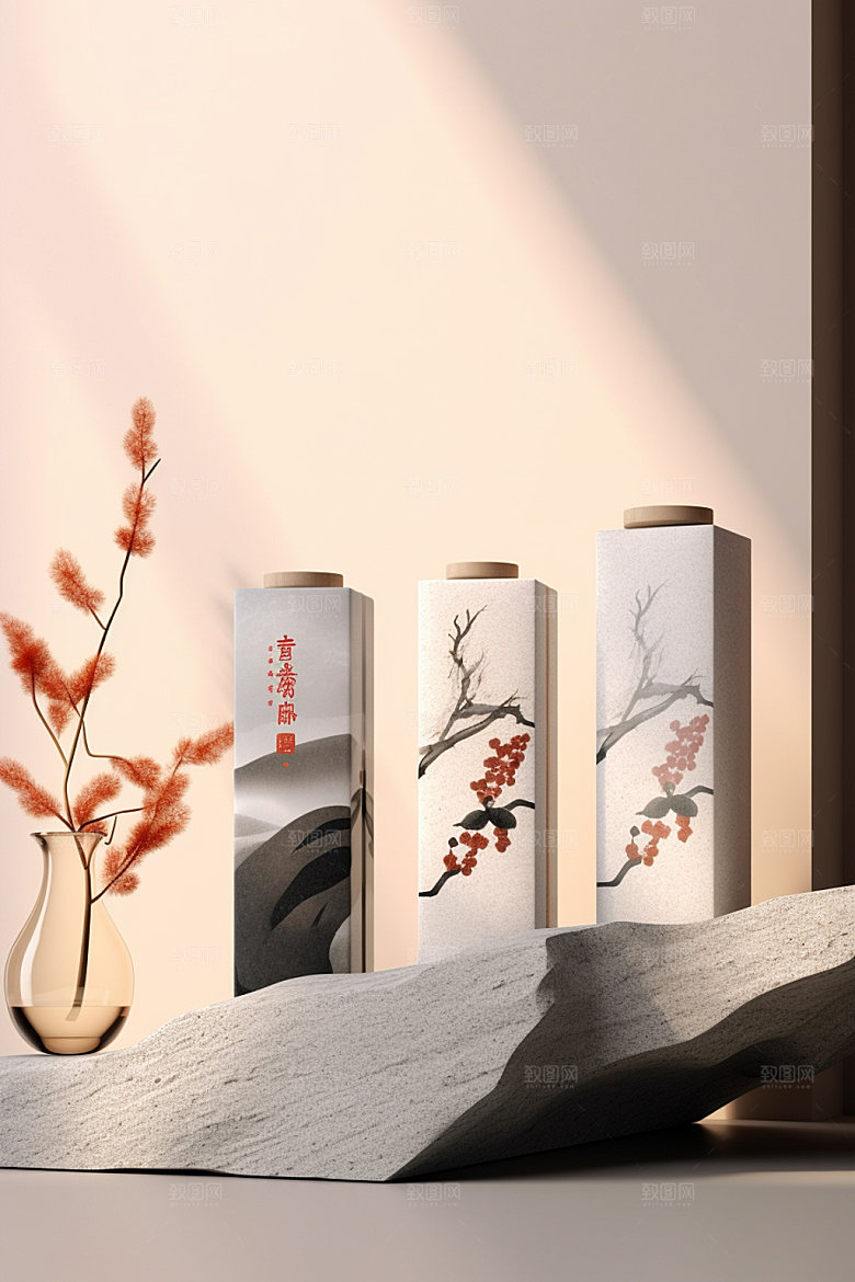 茶叶包装包装设计茶叶罐模型