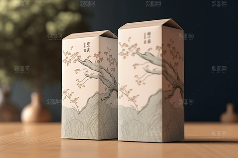 茶叶包装茶叶罐中式模型