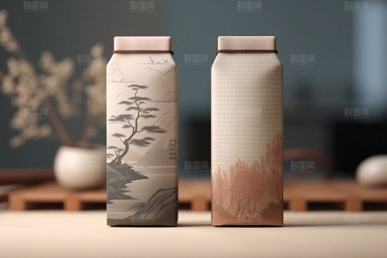 茶叶包装3D中国风模型
