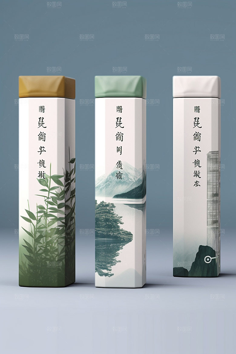 茶叶包装茶叶罐立体模型
