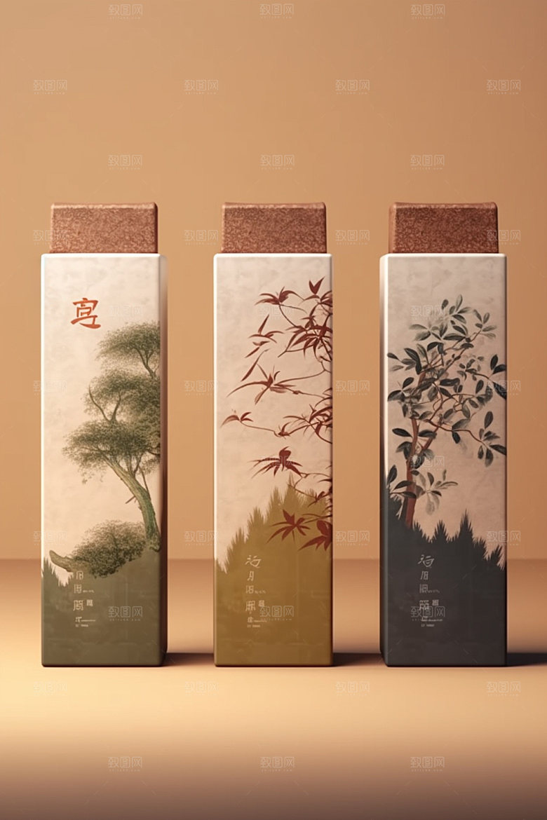 茶叶包装立体传统模型