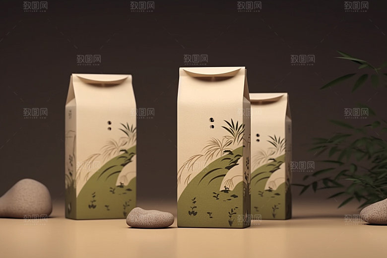 茶叶包装中式3D模型