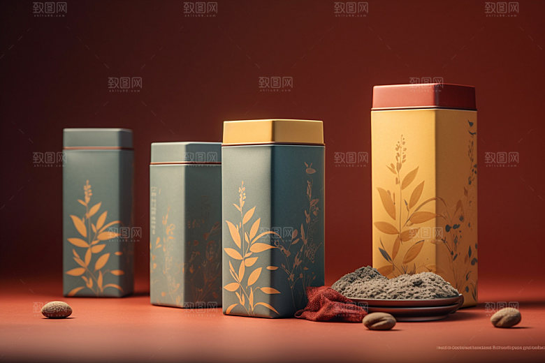 茶叶包装包装设计中式模型