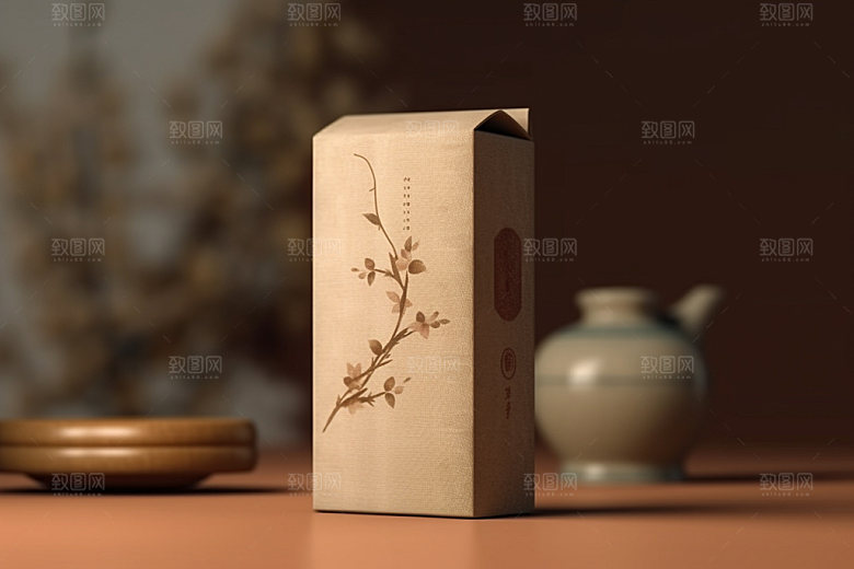 茶叶包装立体中国风模型