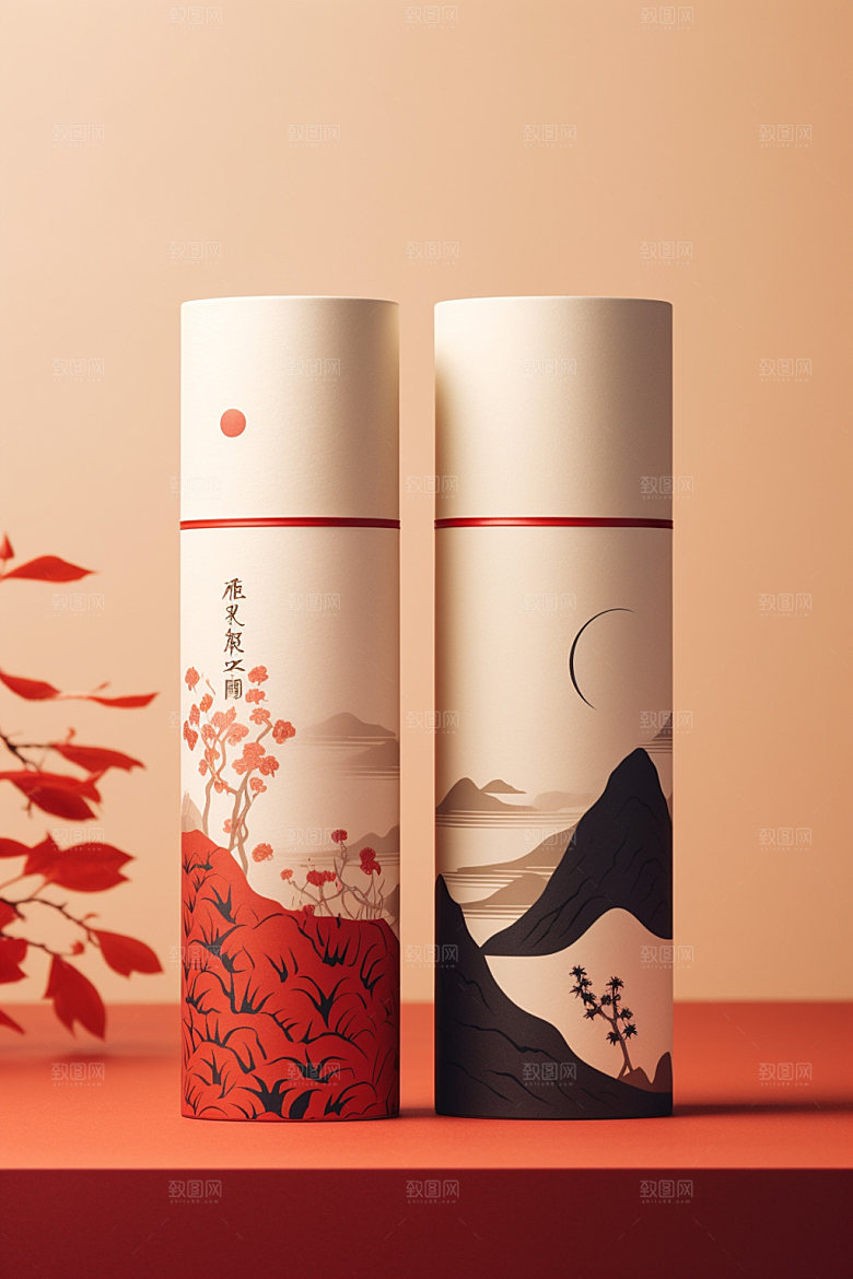 茶叶包装传统中式模型